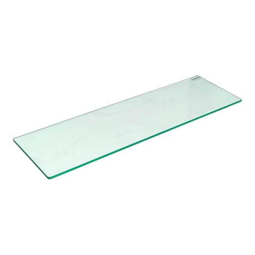 My Shopfittings Clear Heavy Duty Tempered Glass Shelf Toughened Glass Shelves Panel Storage Sheet Shelving Display Bathroom Shelves 50 PLUS SIZES (90CM X 25CM OR (35.5 X 10) INCH)