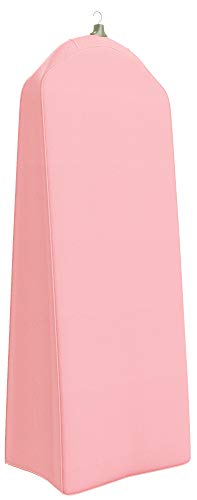 Gusseted Wedding Dress Garment Bag - For Long Puffy Gowns - 72” x 24”, 20” Gusset (Light Pink) - Thumbnail 3
