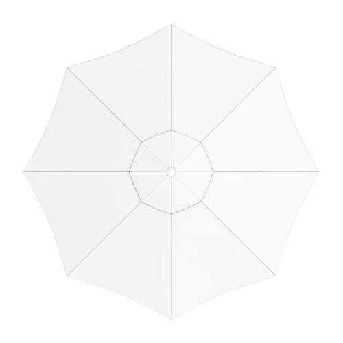 paramondo Sonnenschirm Bespannung für paramadera Holz-Sonnenschirm, ∅ 3 m, Wasserabweisend, mit Schirmbelüftung, Waschbar, Rund, Weiß