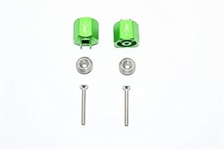 GPM For Tamiya T3-01 Dancing Rider Trike Upgrade Parts Aluminum Hex Adapter (+3mm) - 6Pc Set Green