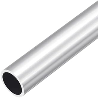 DMiotech (27mm OD x 21mm ID) 6063 Aluminum Round Tube 300mm Length Industry Metal Tubing for Machinery Frame Construction DIY Projects