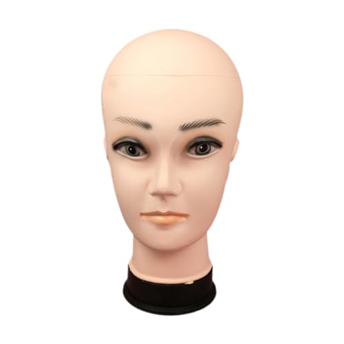 Cabeza de maniquí masculino calvo para exhibición de pelucas, sombreros, gafas y collares