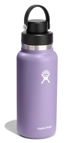 Image of Hydro Flask Water Bottle - Insulated Stainless Steel - Wide Mouth Chug Lid, Non Spill, Leakproof in 32 Oz Moonshadow Purple