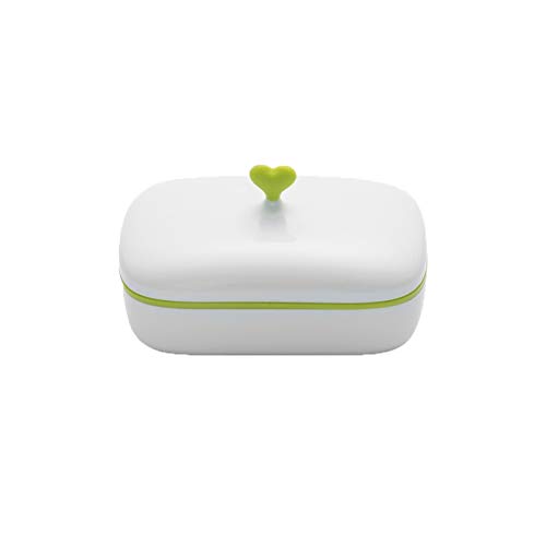 RTHGTFFZ Jabonera Baño La Caja de jabón se Puede Colocar en la Caja de Drenaje del Fregadero en la Cocina y el baño, la Caja de jabón está Hecha de PP y Tiene una Tapa. (Color : Green)