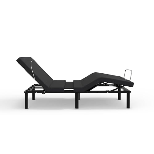 Image of Blissful Nights e6 Wall Glide Adjustable Bed Frame with Voice Control, Massage, USB, Nightlight, Anti-Snore, Zero Gravity, Wireless Remote and No Tools Assembly (Twin XL)