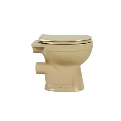 sanicomfort Stand-WC Beige – Spülrandlos, Tiefspüler, waagerechter Abgang, ohne WC-Sitz – Bild 5