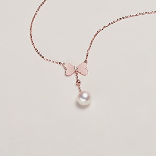 Collier perle en eau fraîche blanche pendentif argent S925 femme