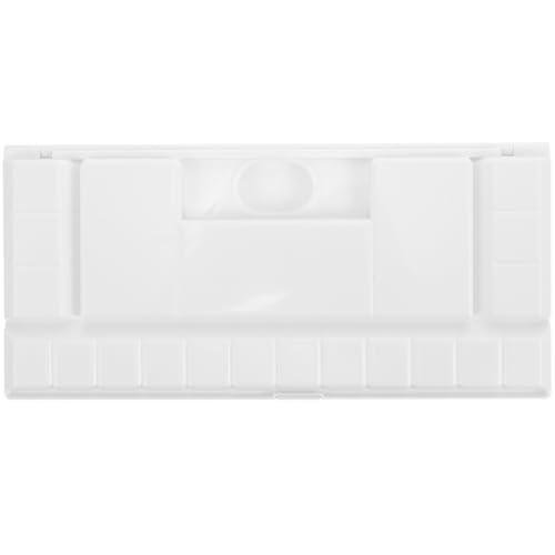 HOMSFOU Portable Watercolor Palette Empty Paint Tray Palette 18 Sections for Travel Artists