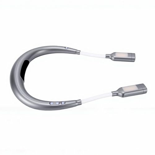 Luz de lectura de cuello LED negra con 9 modos de brillo recargable 7