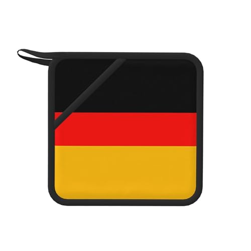 1 alfombrilla de silicona resistente al calor con la bandera de Alemania, alfombrilla cuadrada de 18 cm, adecuada para té, barbacoa, cocina, etc.