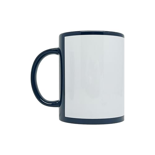 Make Market 12 unidades de taza cerámica 15oz negra con parche blanco miniatura 2