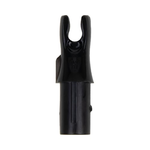 Bohning Smooth Release Insert Nock, fits .246 Shafts (Standard Diameter, S-Nocks, 6.5mm), 12 Pack, Black