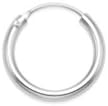 Heather Needham Sterling Silver SINGLE Hoop Earring - Size: 12mm x 1.4mm (1/2 inch). SEE PHOTO IN EAR FOR SIZE Gift Boxed 6225single