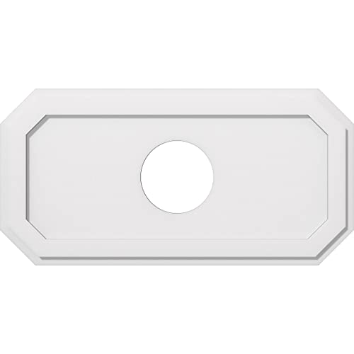Ekena Millwork CMP34X17ED-07000 Emerald Architectural Grade PVC Contemporary Urethane Ceiling Medallions 34"W x 17"H x 7"ID x 11 3/4"C x 1"P