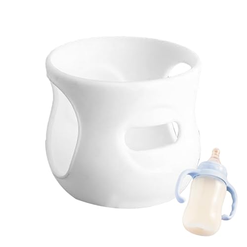哺乳瓶の袖_シリコン容器カバー|ボトルスリーブ - 食品グレードBPAフリーの熱耐性アンチスリップグリップ伸縮性ラップ食器洗い機|乳児給餌ガラス製品の安全な保護者