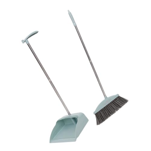 Cabilock 1 Set Broom with Dust Pan Broom with Upright Dustpan Office Garbage Shovel Garbage Dustpan Commercial Dust Pan Dust Pan with Handle Dustpan for Home Cleaning Broom Plastic
