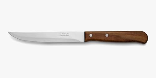 Arcos Cuchillo utilitario de la Serie Latina - 5'' con Hoja Acero Inoxidable Nitrum y mango madera pack marrón - La tradicióne encuentra con la durabilidad.