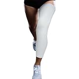Zensah Full Leg Compression Sleeve - Long Full Length Support for Thigh, Knee, Calf for Men, Women, Running, Basketball, Football (Medium, White)