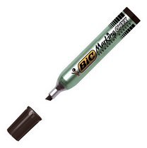 BIC 8418301 Punta de cincel Negro 12pieza(s) - Marcador permanente (Negro, Punta de cincel, Metálico, Metal, 3,7 mm, 5,5 mm)