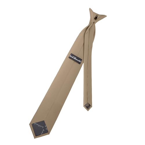 Image of Jacob Alexander Uniform Solid Clip-On Tie with Buttonholes