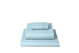 Mellanni Twin Sheets Set - 3 PC Iconic Collection Bedding - Hotel Luxury, Extra Soft, Cooling Bed Sheets - Wrinkle, Fade, Stain Resistant (Twin, Aqua)