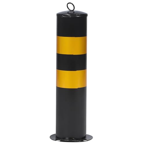 Poteau de protection robuste noir pour sécuriser les trottoirs