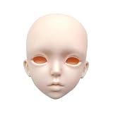 1/3 BJD Doll Head Bald Unpainted for 60cm Dolls DIY Face Up Customization Thick Lips No Eyes