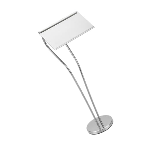 COMPUKAS ステンレス製テーブルカードホルダー 丈夫な厚底設計 滑らかな丸エッジ カードクリップ メニュー名札対応 ホテル レストラン向け実