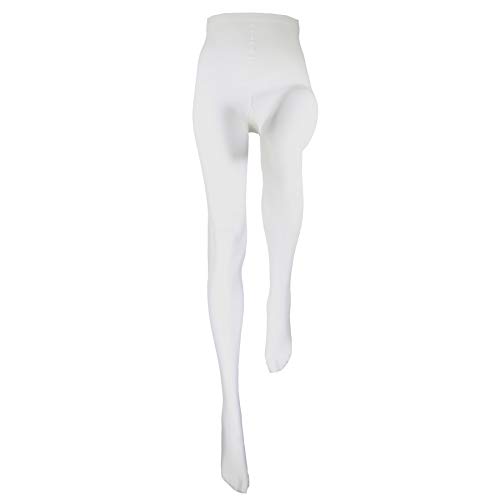 Image of Truform 15-20 mmHg Compression Pantyhose, Sheer 20 Denier Women's Shaping Tights, White, X-Tall