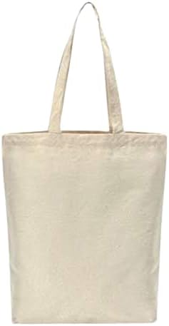KNS ENTERPRISES Canvas Tote Bag for Women, Plain Tote Bag for painting with Zipper, Reusable Multi-Purpose Cotton Bags for School/Gym/Shopping