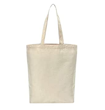 KNS ENTERPRISES Canvas Tote Bag for Women, Plain Tote Bag for painting with Zipper, Reusable Multi-Purpose Cotton Bags for School/Gym/Shopping