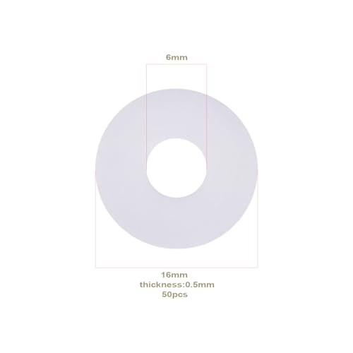 eMagTech 50Pcs PTFE White Spool Profile O-Ring Gasket for 6mm Spool Shaft for Front Drag Reel Compatible with Fox Compatible with Penn 6mm Reels - Thumbnail 4