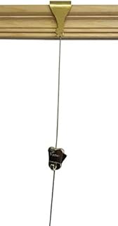 STAS Zipper Hook + Brass Moulding Hooks + Steel Cable Wire Rope) Traditional Victorian Wooden Dado Rail Picture Hanging Cable kit (2 Meter (78") Cable Kit)