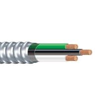 6/2 Metal Clad MC Cable with Ground, Aluminum Armored, Stranded Copper Conductor 25Ft Cut