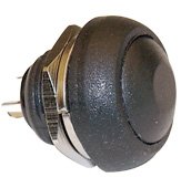 CES SPST Push Button Switch Black MOMENTARY-ON Normally Open