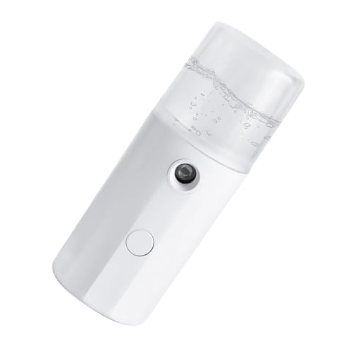 HEALEEP Nano Pulverizador Facial USB Recargable, Humidificador de Piel Frío para Rostro, Dispositivo de Bruma Hidratante Portátil de Color Claro para Cuidado Facial y Limpieza Profunda