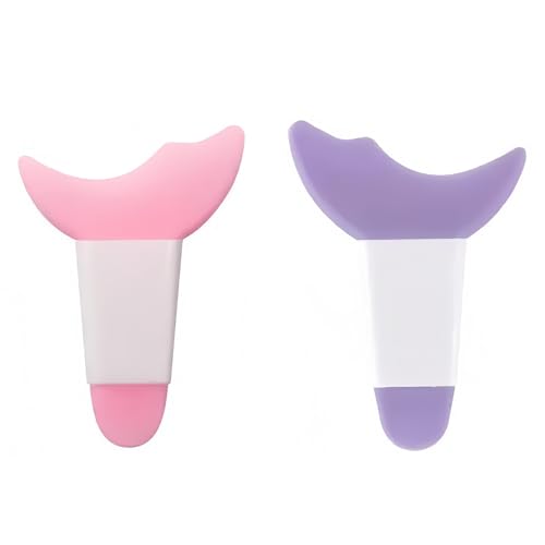 LVNEHAL 2PCS Lash Guard Multifunctional Eyeliner Stencil Silicone Mascara Applicator Guard for Eyelashes Reusable Makeup Accessory for Beginners and Professionals