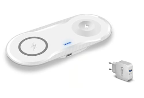 Chargeur sans fil QI compatible iPhone 11 et Apple Watch 5 station induction 10W