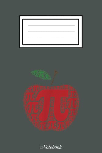 Apple Pi Symbol Pi Day 314 Teacher Math Nerd Geek Word Art Notebook: Happy Pi Day Notebook: Blank Lined PI Day Notebook Gift for Math Lover And Math ... Writing and Brainstorming,6x9x110 pages