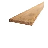 BioMaderas Teak Maße: Länge, Breite, Stärke. Ideal für Teakholz Braun 200x12,5x1,6 cm