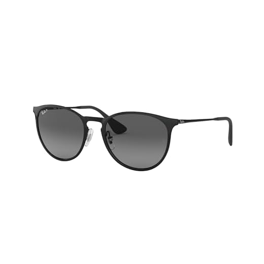 Óculos de Sol Ray-Ban Polarizado Erika Metal 0RB3539 002/T3 Tam 54 / Preto - Lentes Cinza Gradiente