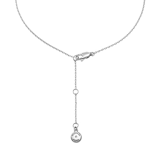 Michael Kors Women's Silver-Tone Brass Station Necklace (Model: Mkj7983040) #TOP2
