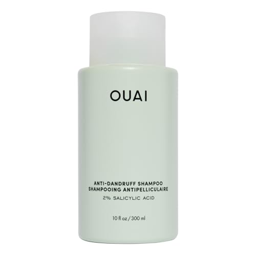 OUAI Anti Dandruff Shampoo - Soothing Salicylic Acid Shampoo for Flaky, Dry and Itchy Scalp - Reduces Itching, Redness and Irritation - Sulfate Free Scalp Care (10 Fl Oz)