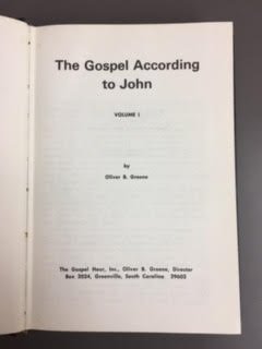 The Gospel According to John, Volume I B073DGGZ5T Book Cover