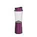 Hamilton Beach Portable Blender for Shakes and Smoothies, 14 Oz BPA Free Travel Cup & Lid, Durable Stainless Steel Blades, Personal Smoothie Blender, Raspberry, 51131G