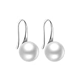 Pendientes de disco, versión coreana, forma geométrica ligera, tacones altos, pendientes de gancho para mujer, pendientes de amatista, plata 925 (plata, talla única)