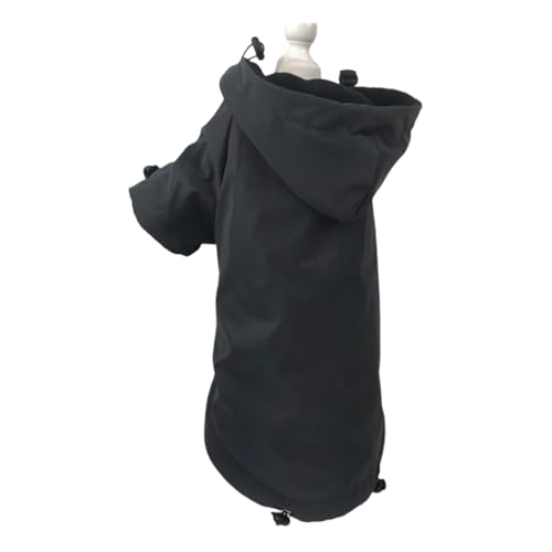 Sudadera con Capucha para Perro Brillante, Reflectante, Ligero, para Exteriores, Bulldog, Labrador, Golden Retriever, Abrigo De Pastor Shiba Inu, Cortavientos,Negro,3XL