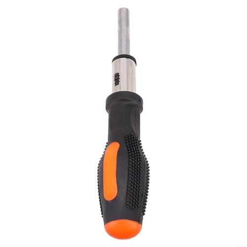 Image of ComfyHarbor Straight Ratchet Screwdriver Handle with Magnetic Base, Ergonomic Square Grip, High-Torque Driver for 6.35mm (1/4") Bits and Extension Rods, Alloy Steel Head for Home Repair Tasks
