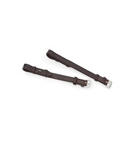 Shires Blenheim Bridle Cheek Pieces with Hook Studs-Black Cob 1/2" (12.5mm)
