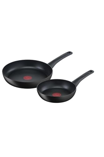 Tefal Ultimate On - 2 Sartenes de 20/26 cm con revestimiento muy resistente, Thermo-Signal, Thermo-Fusion, forma profunda, todo tipo de cocinas, apto para horno, sin PFOA, Juego 2 sartenes